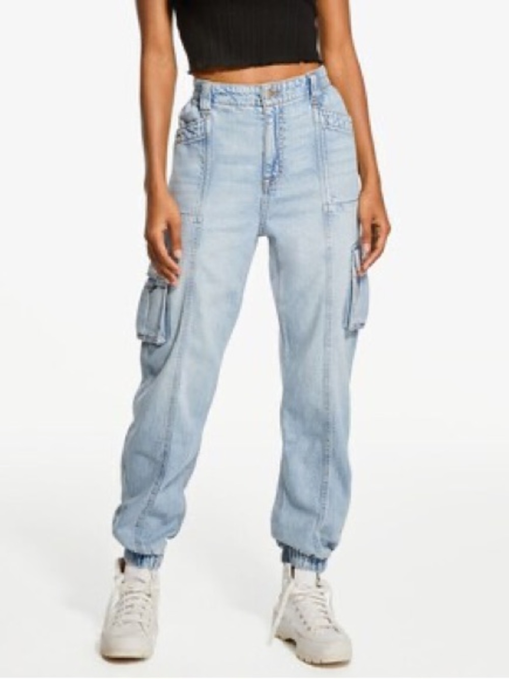 Aeropostale high rise Light Blue Cargo baggy Jeans
